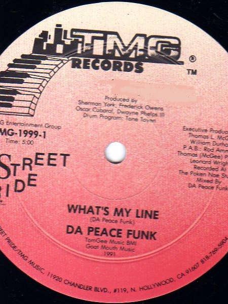 DA PEACE FUNK What's My Line / Ill Face Nose Disco de Vinil por atacado de Real Retro