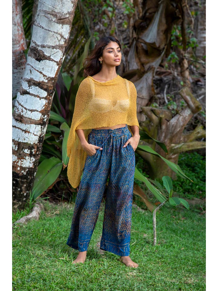 Bali Prema - Vente Cache-maillot – femme - Châle poncho de plage léger en tricot avec motif boho, noir12