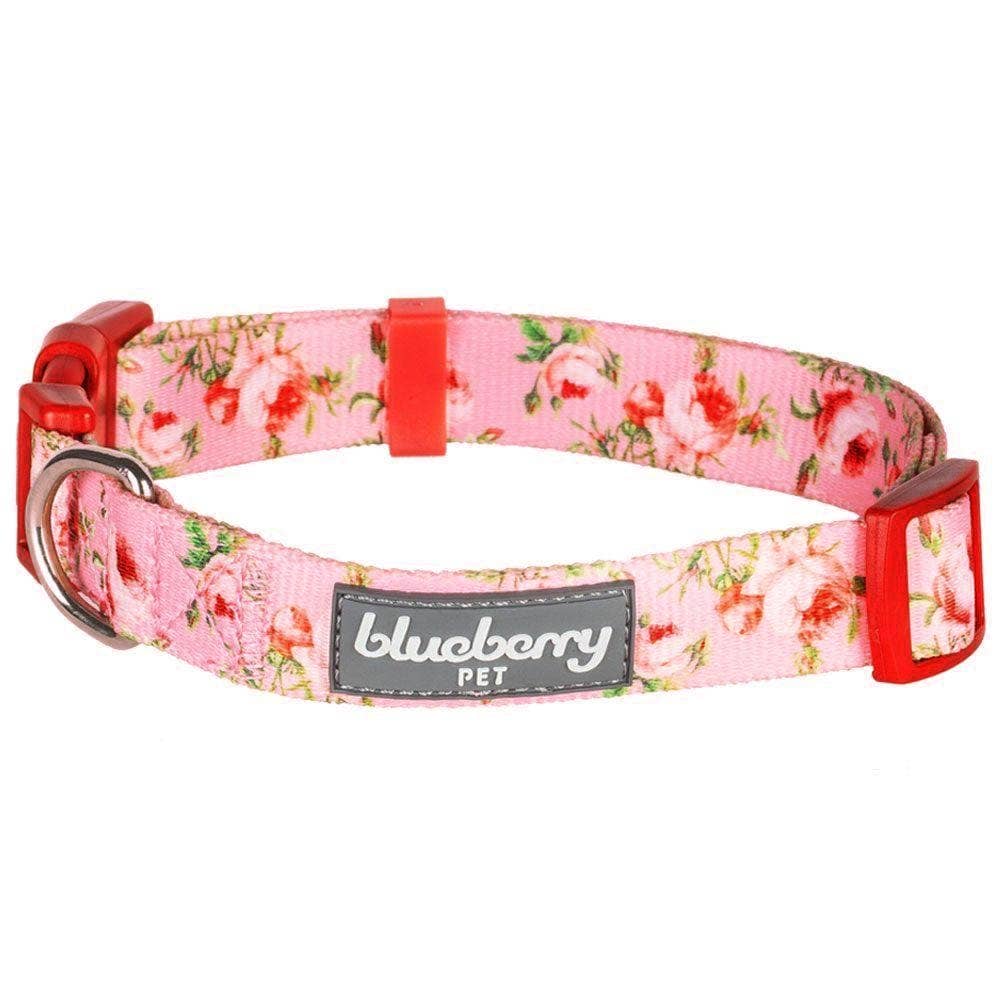 Blueberry Pet - Wholesale Halsband - Hond - Lichtgewicht verstelbare hondenhalsband met lente bloemenpatroon10