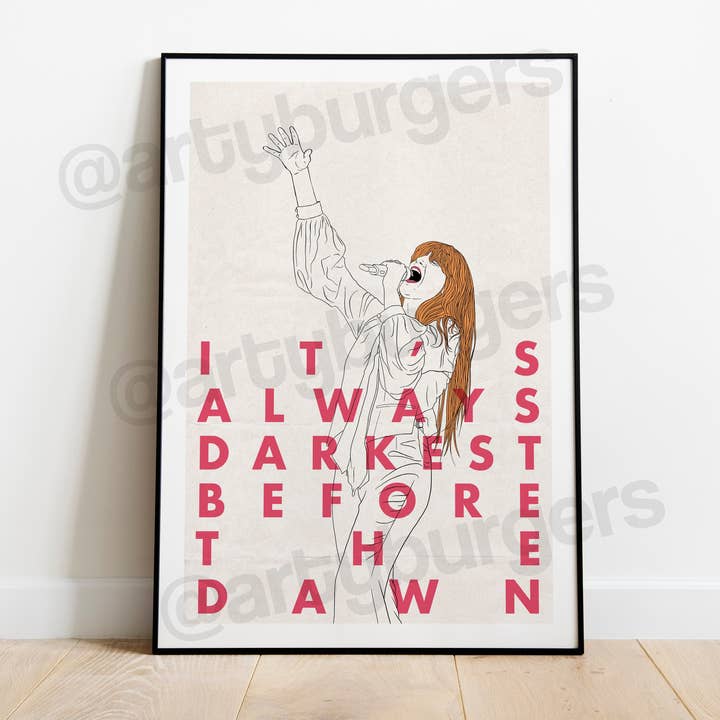 Shake It Out Inspired Rock Indie Lyrics Art Print for wholesale by ArtyBurgers