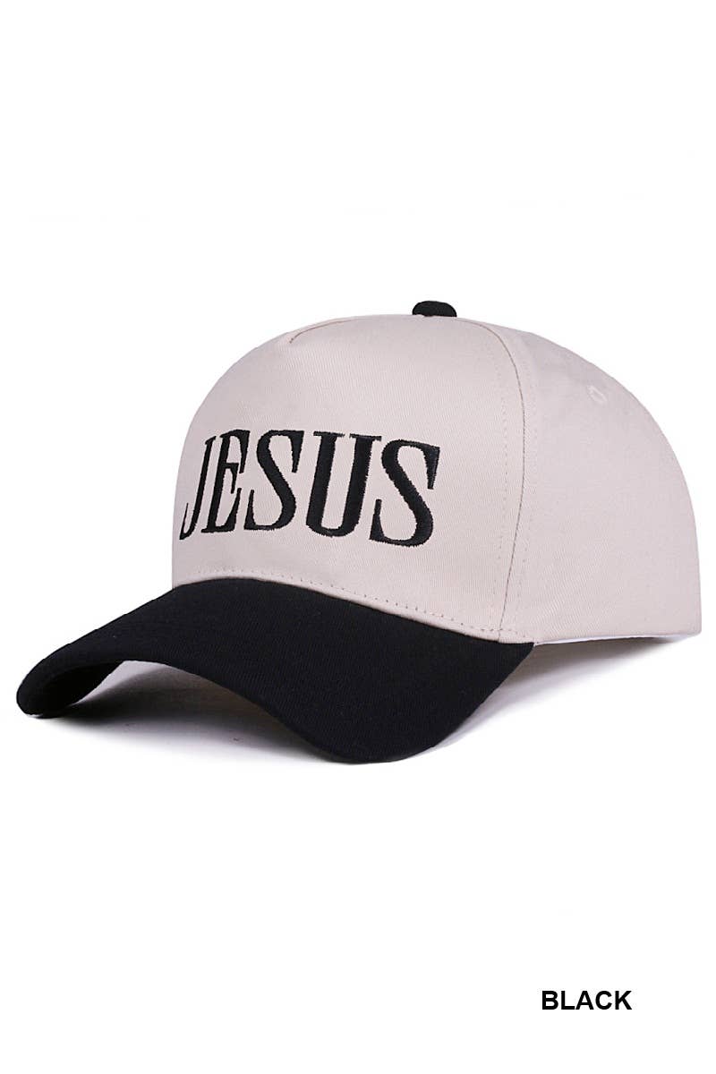 42POPS - Wholesale Baseball Cap - Women's - ,....1028 Jesus two tone canvas cotton cap SI-289895