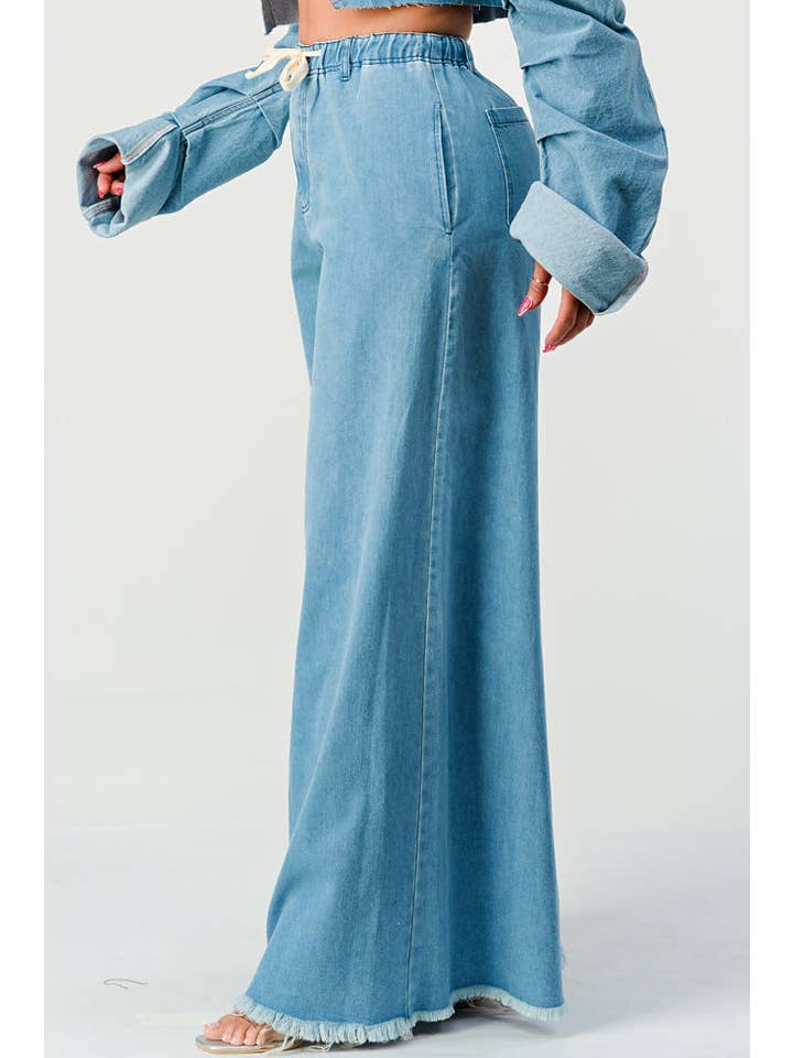 Athina Collection - Venta al por mayor Vaqueros - Mujer - PANTALONES VAQUEROS DE PERNERA ANCHA ATHINA - VAQUERO2