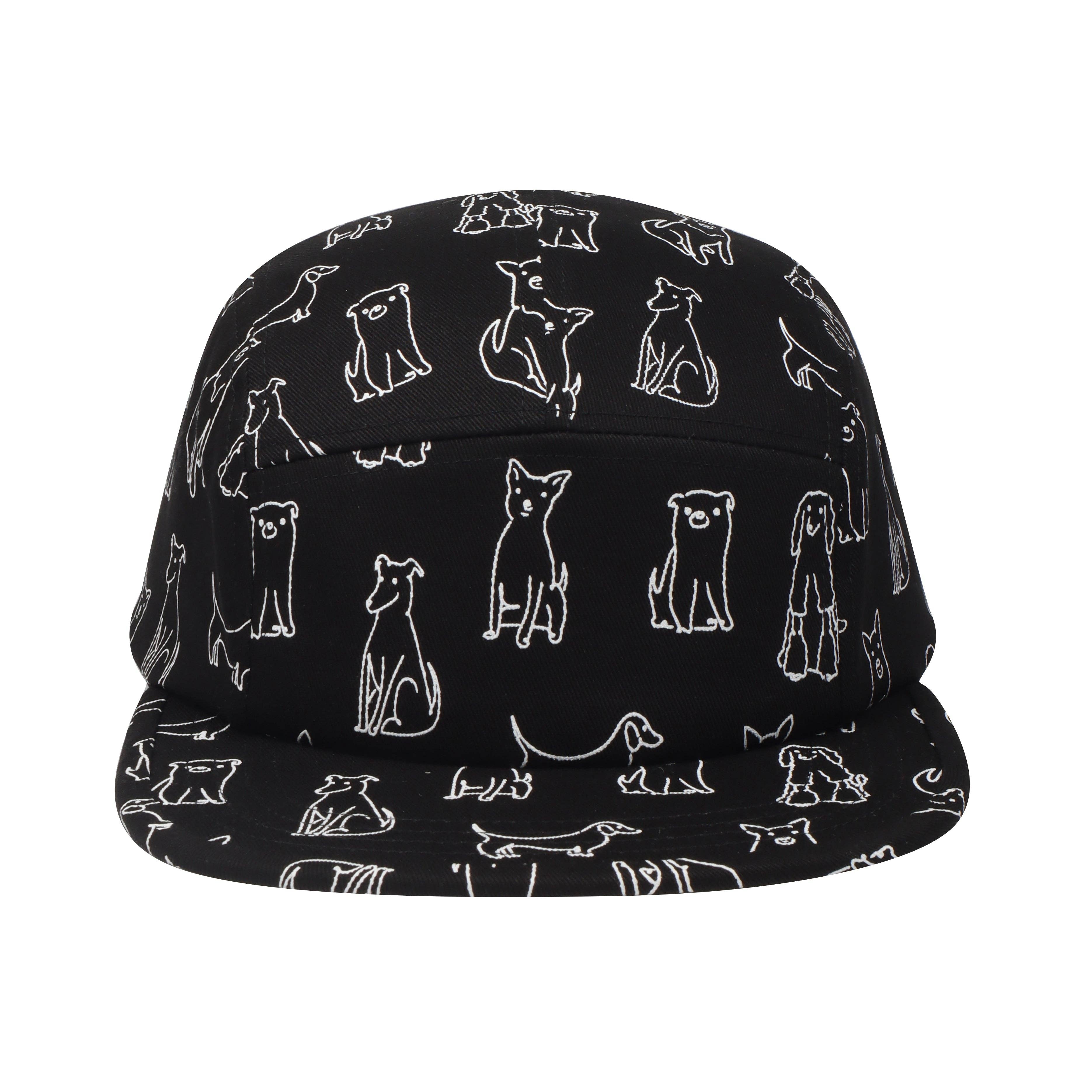 HATPHILE - Wholesale Flat Brim Cap - Unisex - Hatphile Cartoon Dog Cotton 5-Panel Hat – Playful Design