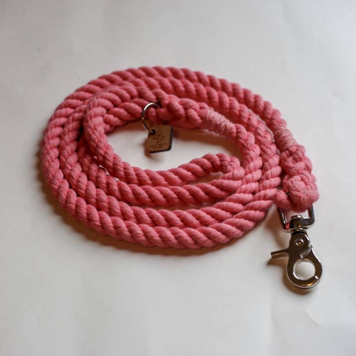 Pink Rope Dog Leash for wholesale by Kai’s Canine Creative