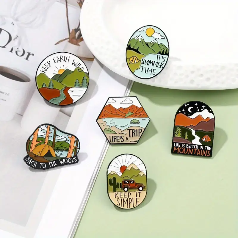 Magnifique Hearts - Wholesale Lapel Pin/Button - Nature-Inspired Enamel Pins: Outdoor Adventure Camping Pins7
