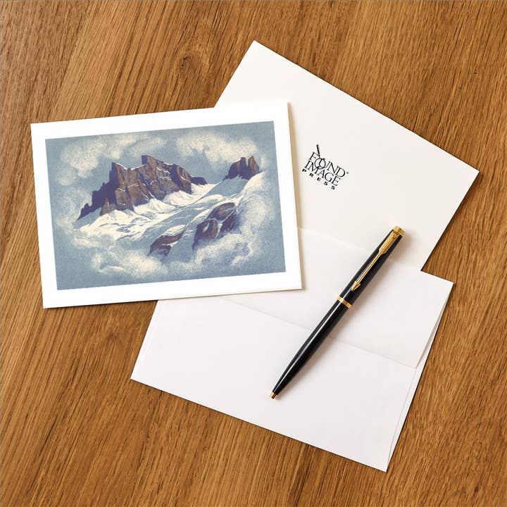 Found Image Press - Wholesale Stationery/Notecard Set - Greeting Card LD-21 Glacial Ice Field in Mountains1