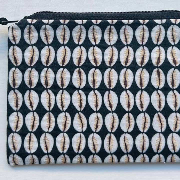 Cowrie Cowry Shell fabric coin purse pouch for wholesale by Jewells