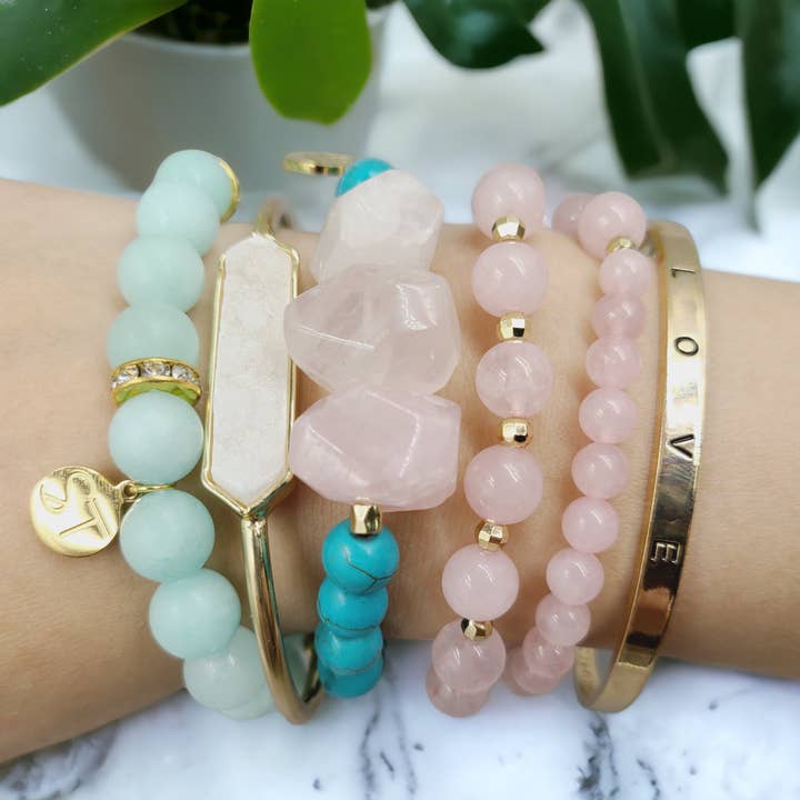 Blush Crush Bracelet Stack for wholesale by Skyscrapers and Trees