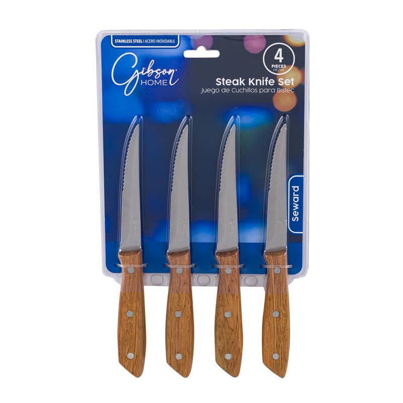 Deluxe Import Trading – wholesale Knife set – Gibson Home Steak Knife Set - 4 Pieces - Stainless Steel0