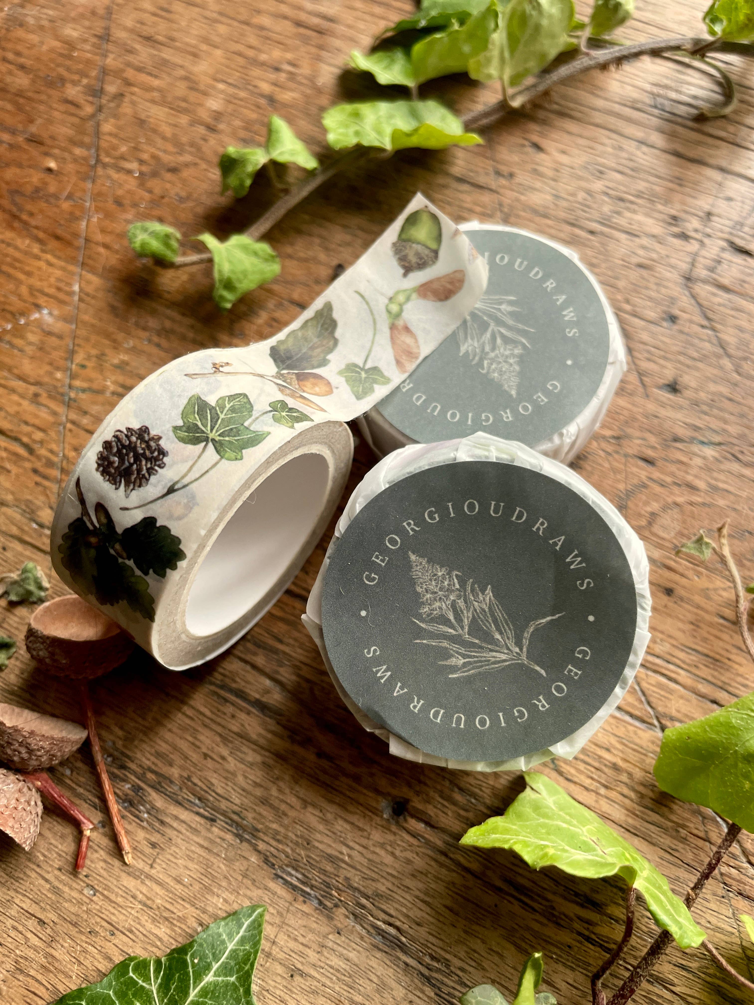 Georgiou Draws - Wholesale Washi Tape - Natural Seeds and Elements Woodland Washi Tape1
