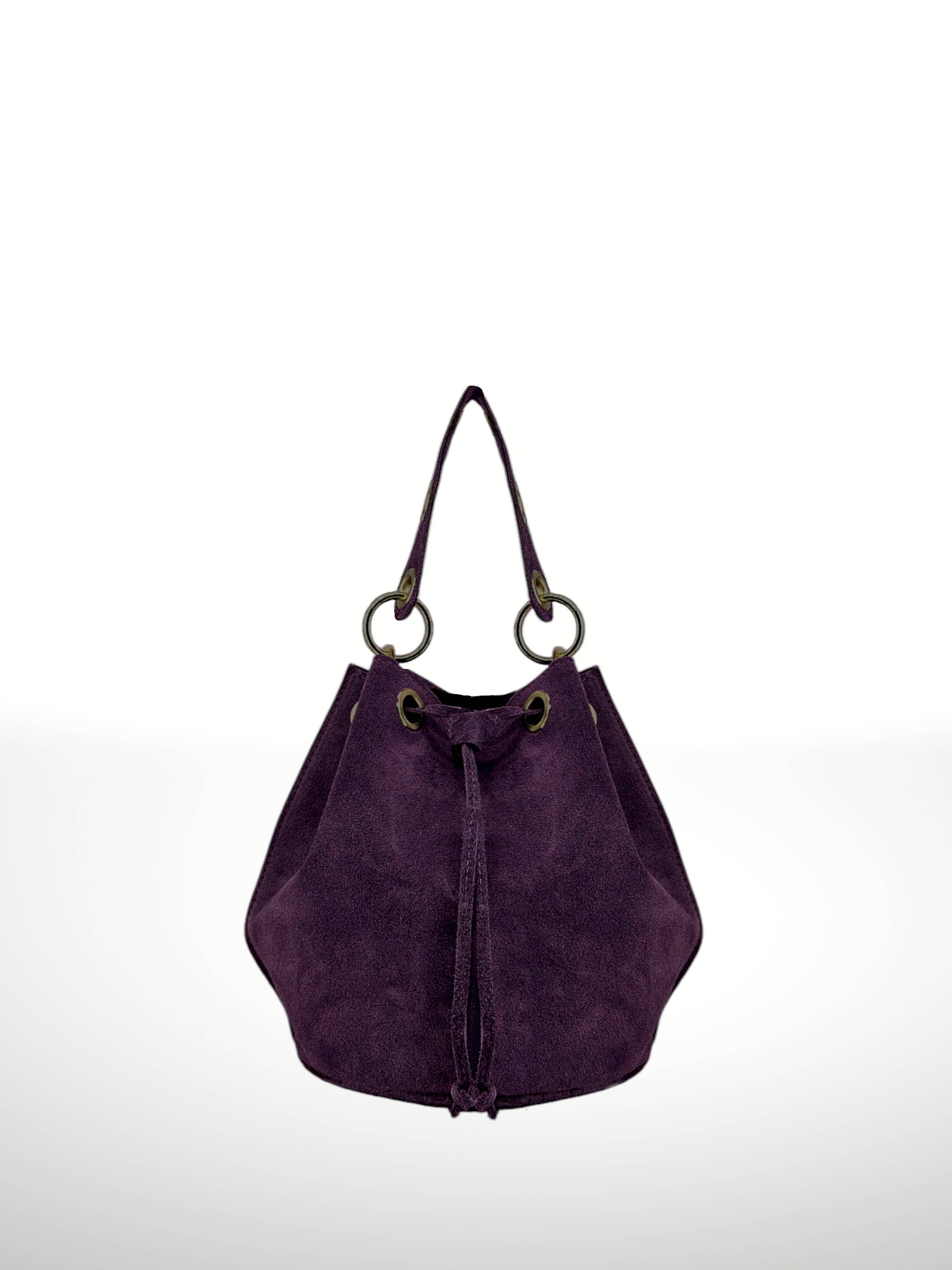 ITALIAN'S LEATHER – Großhandel Schultertasche – Damen – Arlecchino Beuteltasche aus Wildleder 22062929