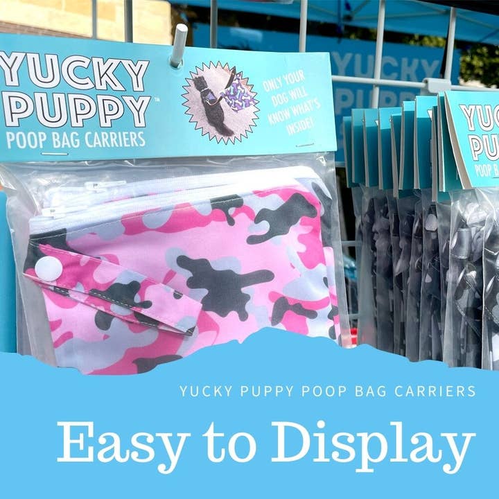 Yucky Puppy - Wholesale Pet Poop Bag Dispenser - Paw Print Two-PocketYUCKY PUPPY Poop Bag Carriers (Set of 2)2