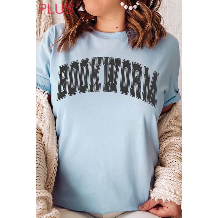 BOOKWORM Plus Size Graphic Tee for wholesale by BLUME & CO.