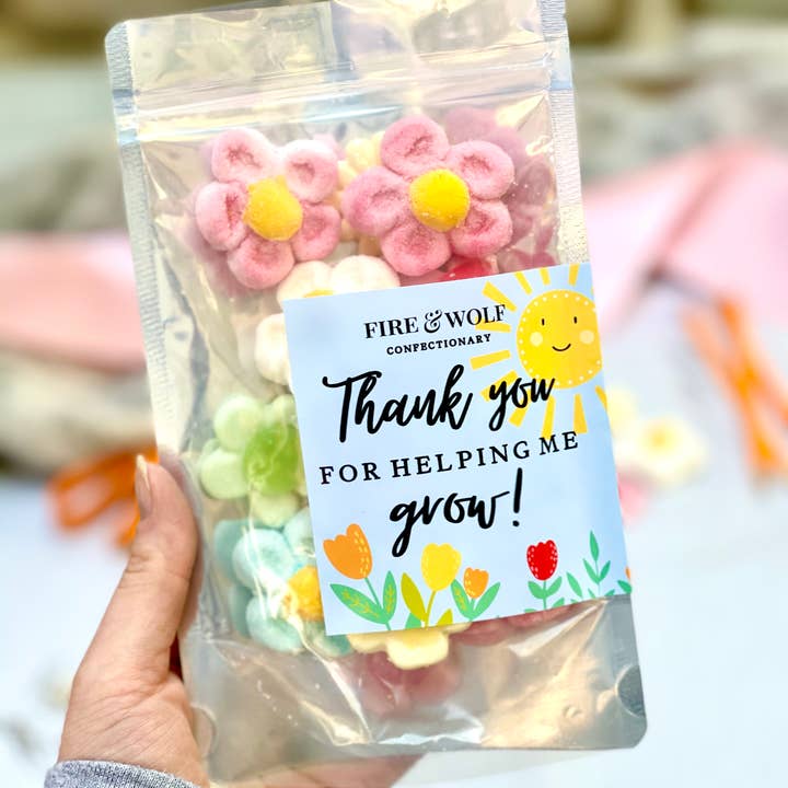 Fire & Wolf - Wholesale Gummy - Teacher Flower Sweets | Helping Me Grow