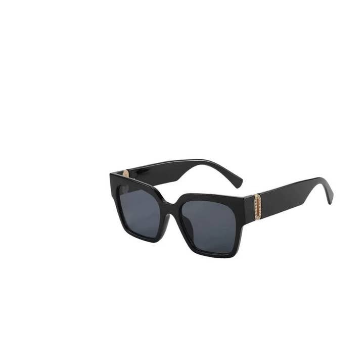 Oversized Square Sunglasses in Black for wholesale by V by Vye Eyewear