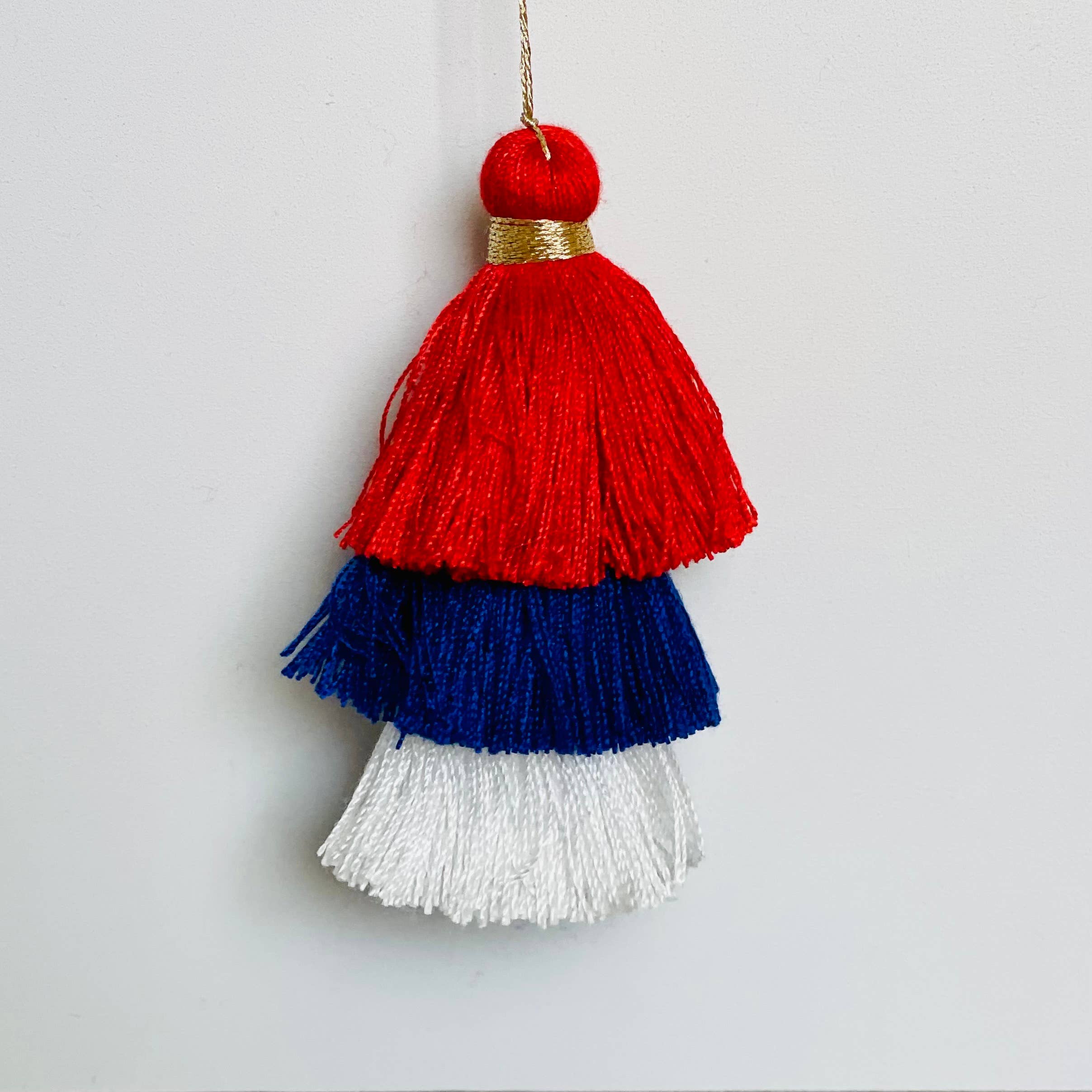 Palmy Pineapple - Wholesale Keychain - Women's - 3 Tiered Ombre Cotton Tassel with Gold Loop14