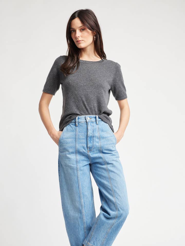 Brea Cashmere T-Shirt Sweater for wholesale by Self Contrast