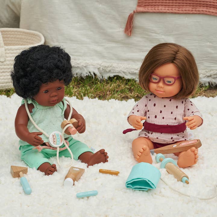 Miniland Educational - Wholesale Doll - Kids - Baby Doll African American Girl 15'' inch (box)