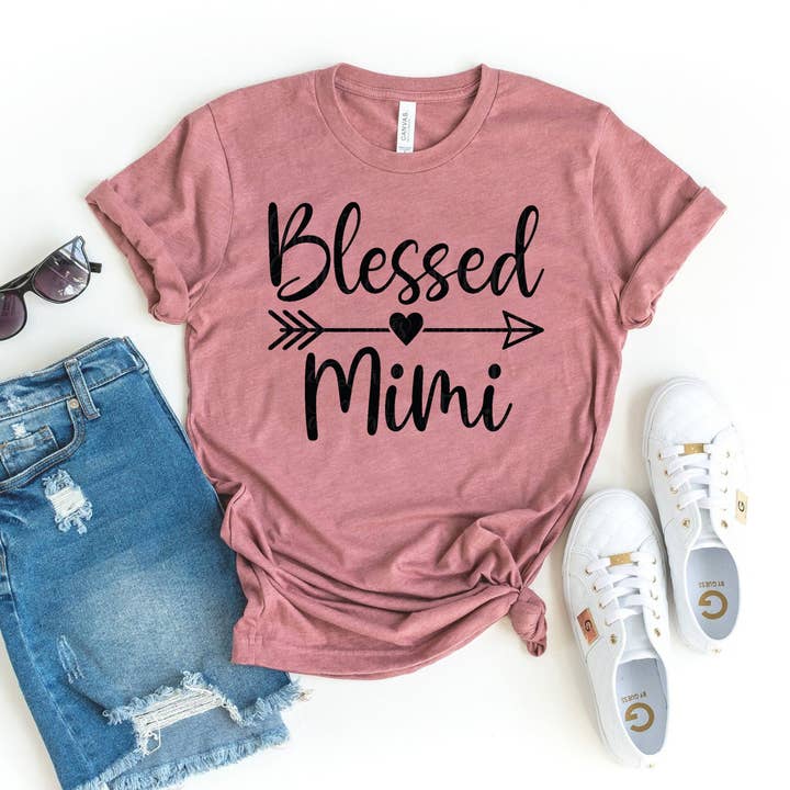 Blessed Mimi T-shirt - Bella Canvas for wholesale by Printliss