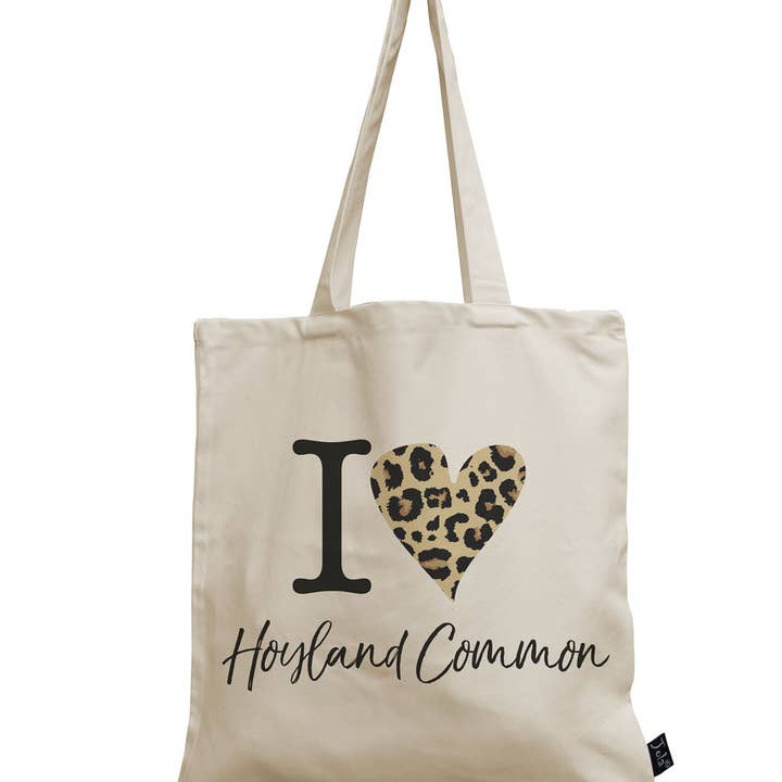 Personalised City Leopard Heart Canvas Bag for wholesale by Jola Designs