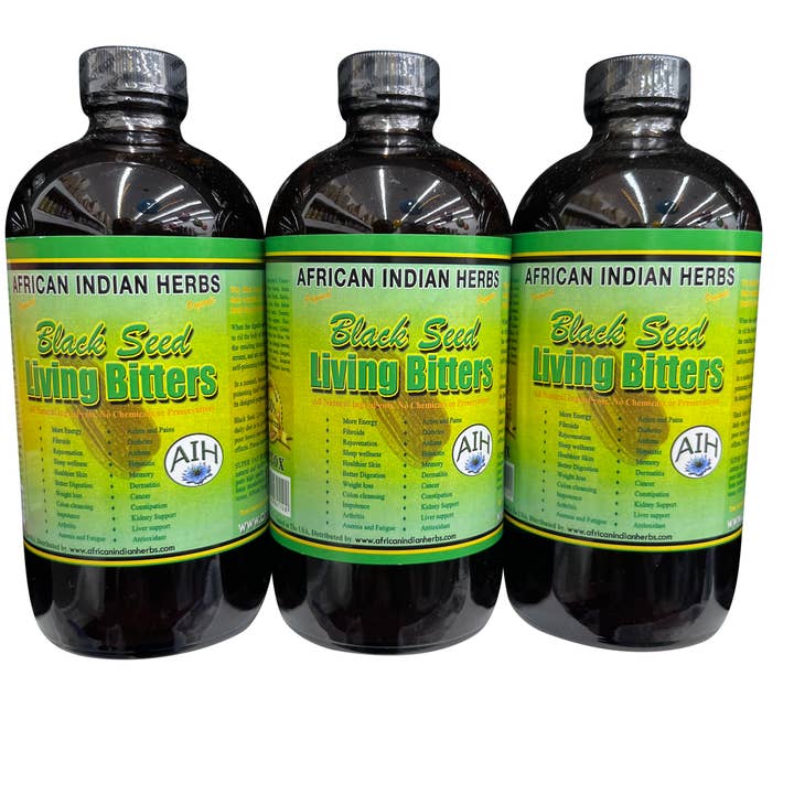 Garrafa de 16 oz de Sementes Pretas Vivas Amargas Naturais Orgânicas por atacado de AfroCosmetics & Culture