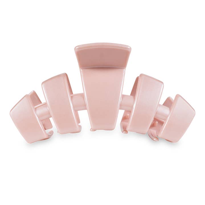 TELETIES - Wholesale Hair Clip - Women's - Classic Hair Clip | Large | Pearly Pink