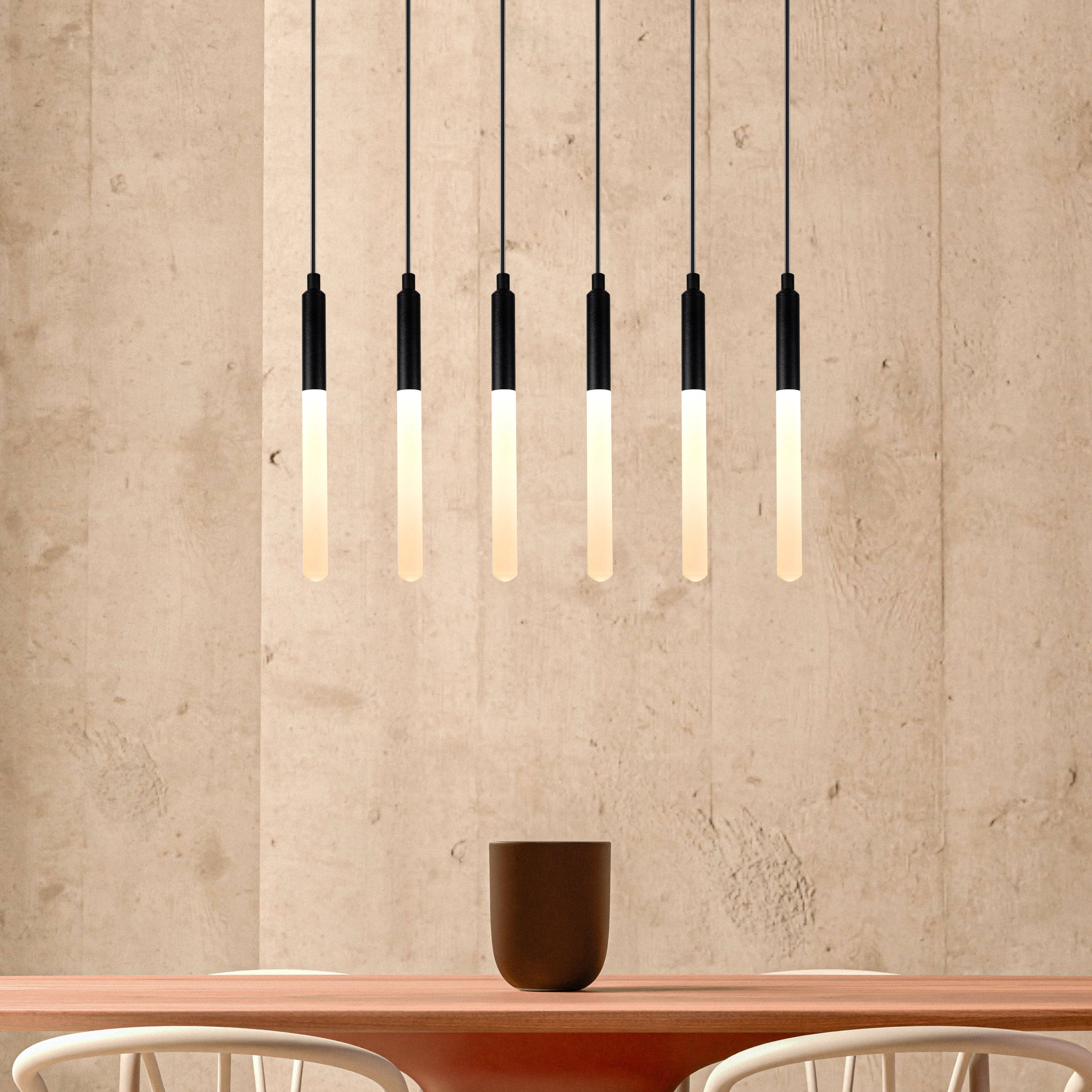 Eclipse Lighting – Engroshandel Lysekrone/pendellampe – LED-rør Moderne Multi Vedhængslampe til Trappe, Trappeopgang Lysekrone, Slankt Rør Vedhængslampe, 3 Etagers Vedhængslampe, Lysarmatur6