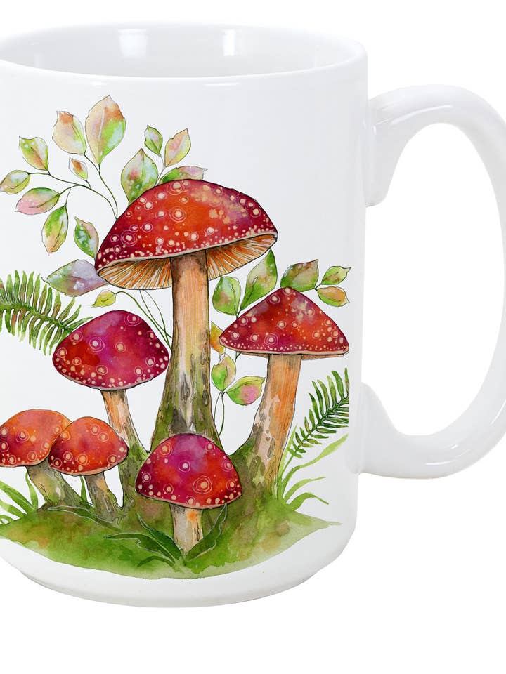 15oz Kunstbecher - Magisch - Alice im Wunderland Amanita-Pilze für den Großhandel von Oladesign