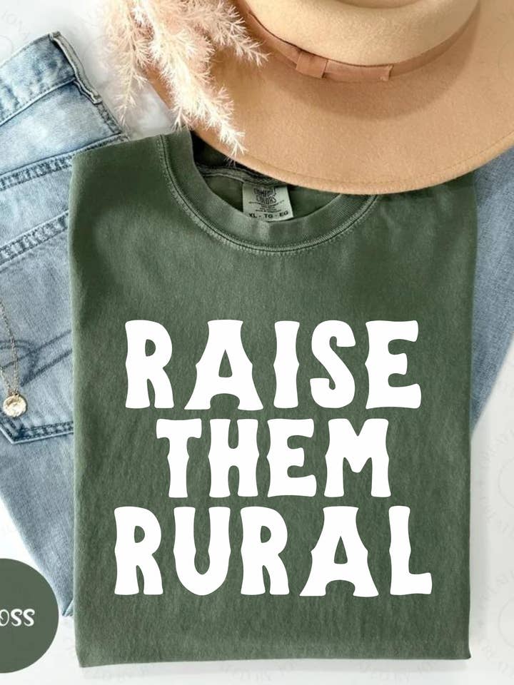 Altar Call Ranch Co. - Wholesale Screen Printed T-Shirt - Women's - Raise Them Rural (2 colors)1