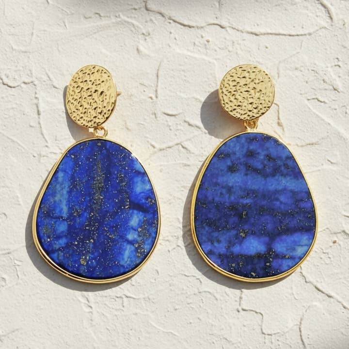 Lapis Lazuli Protection Drop Earrings for wholesale by Cape Diablo