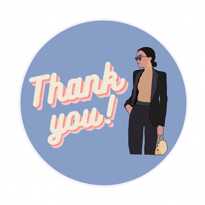 Custom Small Business Thank You Stickers for wholesale by Stuckonkpop