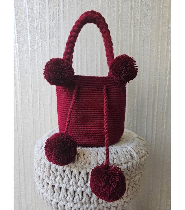 Cattleya Wayúu Mochilas Colombianas - Wholesale Top Handle Bag - Women's - Mangostino Bag S0