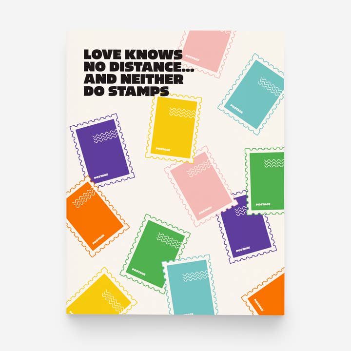 Love & Stamps Greeting Card for wholesale by paper&stuff
