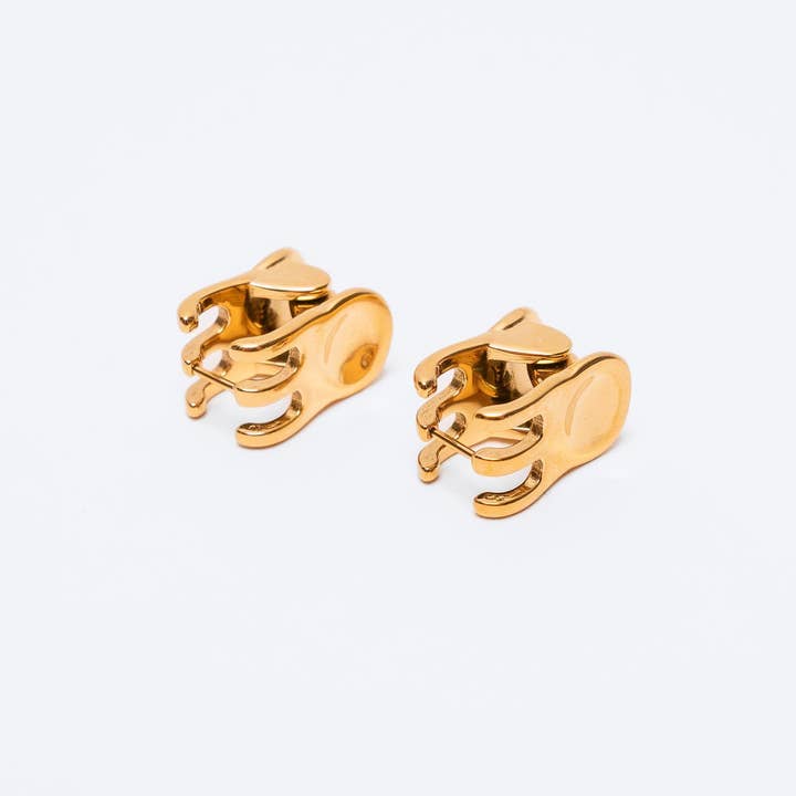 Coco Clem - Wholesale Hoop Earrings - Mini Claw Clip Hoops in 18K Gold Plated Stainless Steel5
