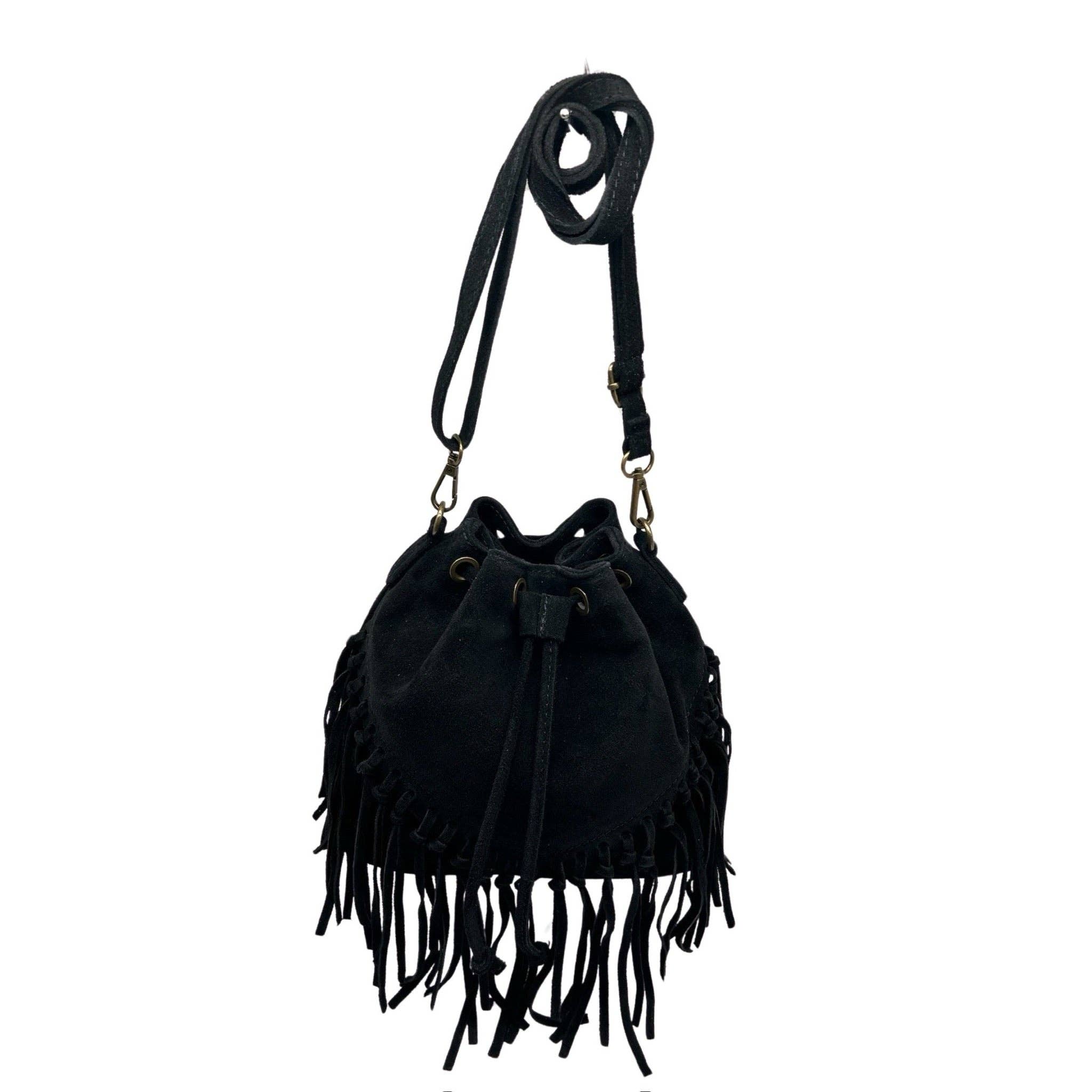 Louisa lee - Wholesale Shoulder Bag - Women's - AURÉLIA SUEDE LEATHER BUCKET BAG0