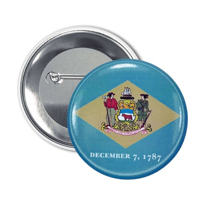Runder Button - Flagge Bundesstaat Delaware - USA für den Großhandel von Astur Pins