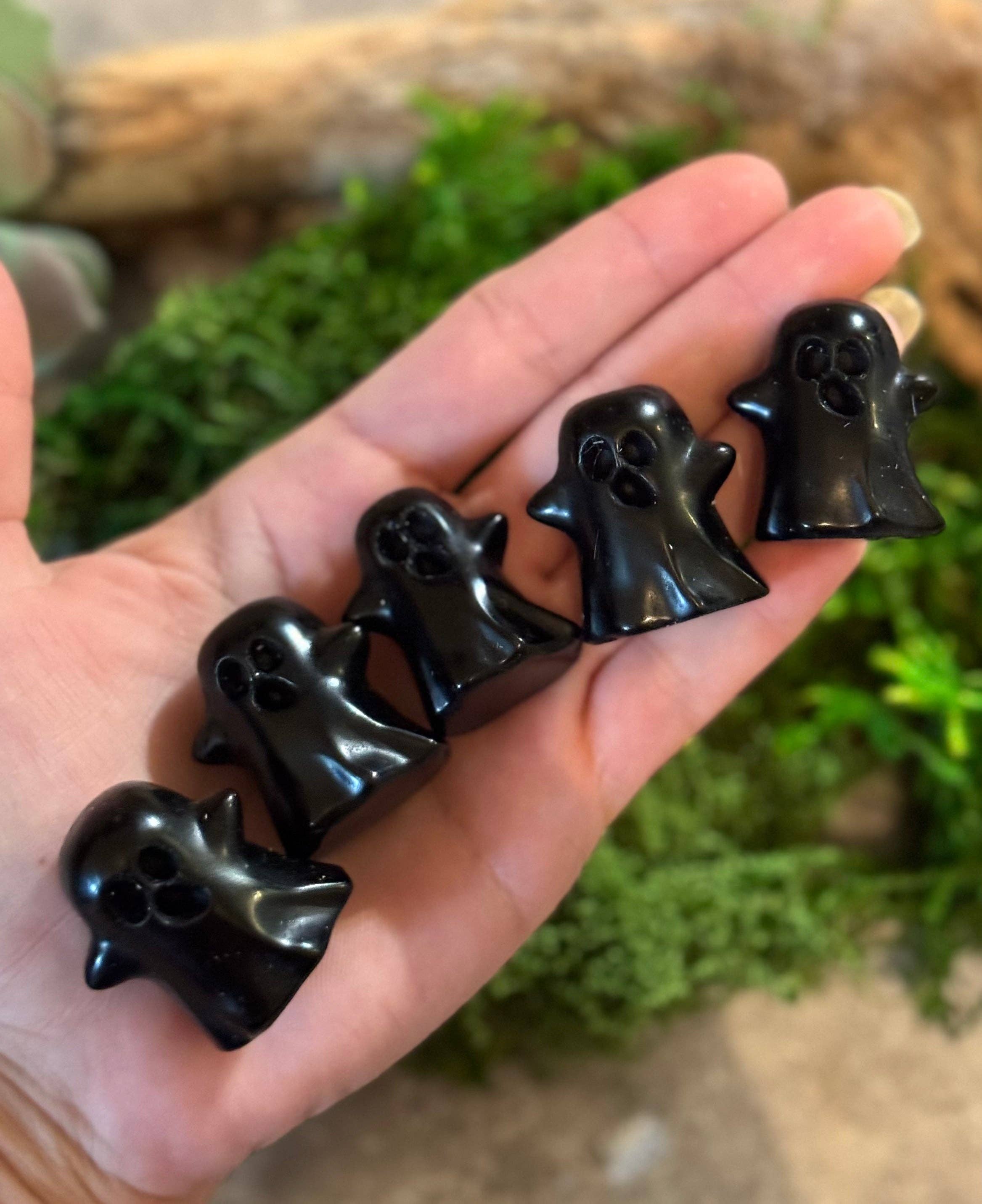 Mandala Gems - Wholesale Decorative Figurine - Black Obsidian Crystal Ghost – Halloween Figurine, Halloween Decor1
