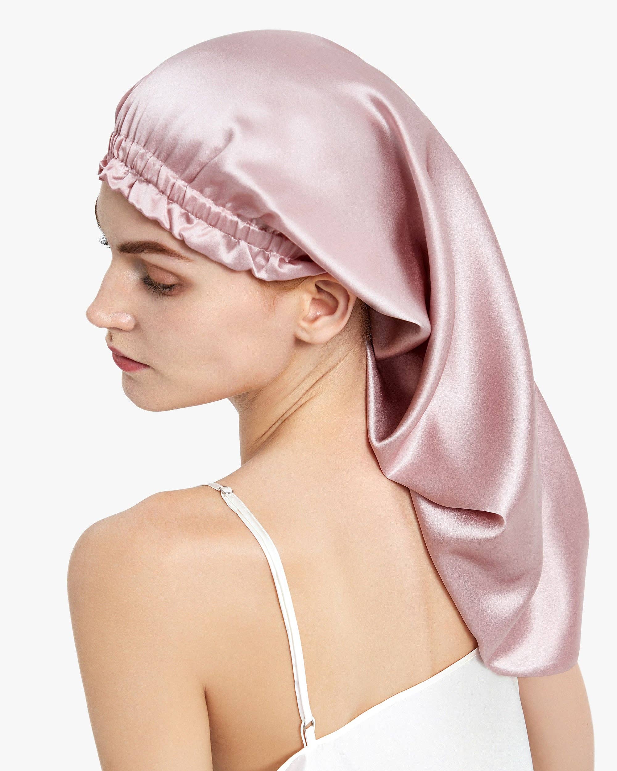 MommeSilk - Wholesale Sleep Cap / Bonnet - Women's - 22 MM - Pure Long Silk Hair Bonnet1