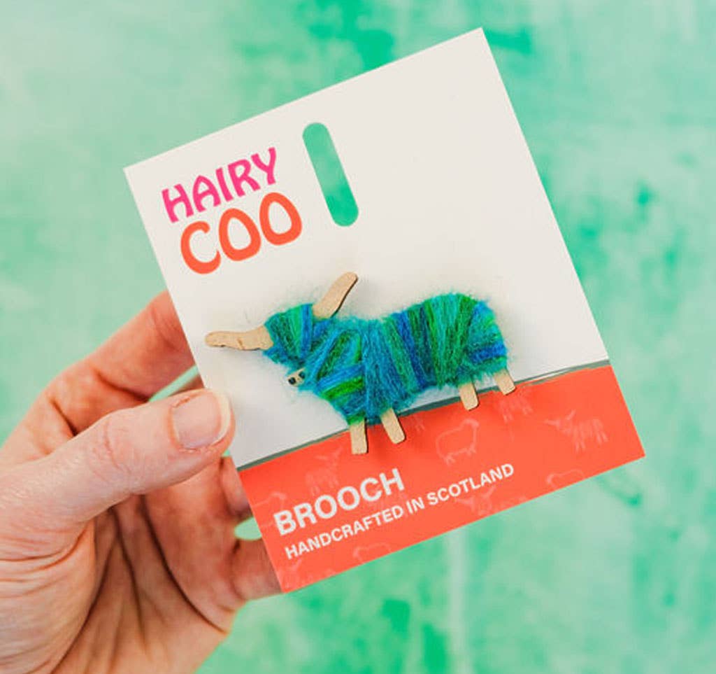 Hairy Coo - Venta al por mayor Broches - Broche hecho a mano con forma de vaca de las Highlands, nacido y criado en Escocia2