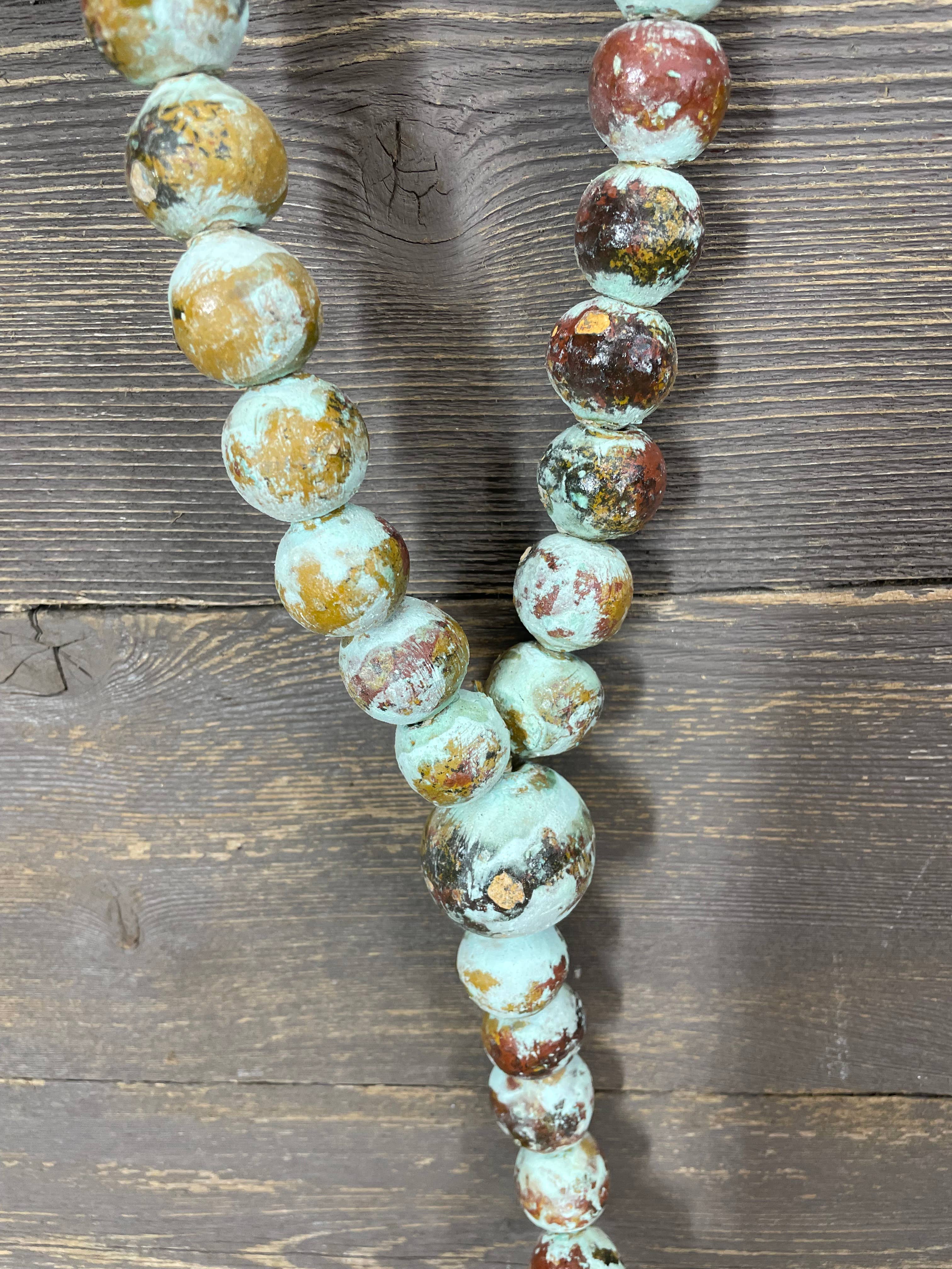 My Amigos Imports - Wholesale Prayer Beads Necklace - Trinity Large Clay Rosary-Beads-31-35 in-Large-Turquoise-$205