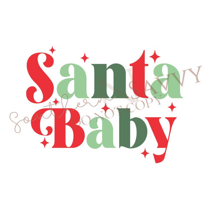 Père Noël UV DTF et DTF pour la vente par Southern N Savvy