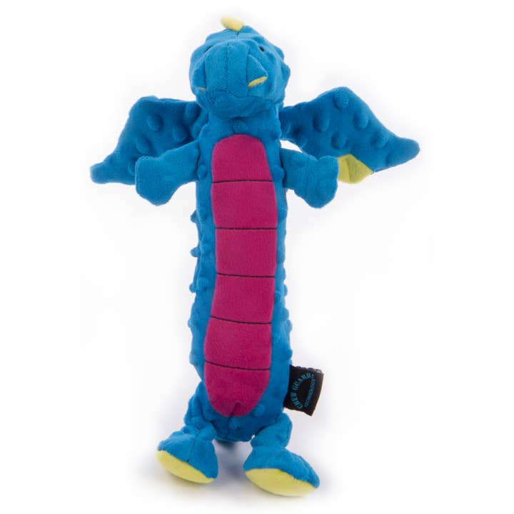 Pet Palette Distribution - Wholesale Pet Plush Toy - Dog - goDog Dragons Skinny Squeaky Plush Dog Toy Large