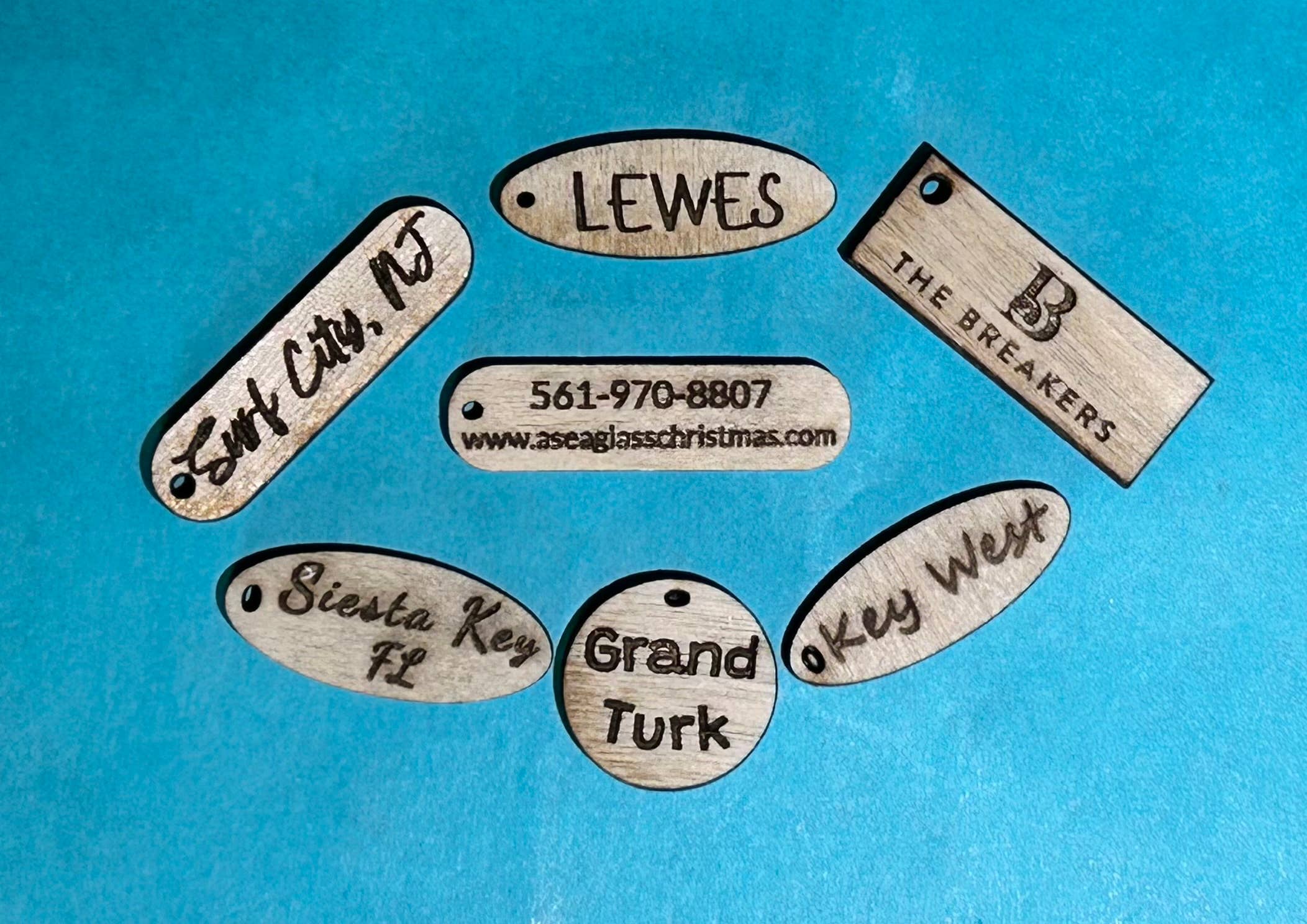 A SEAGLASS CREATION/SALTY SIGNS DESIGNS - Wholesale Ornament - Mini Tree Seaglass Christmas Ornament 4