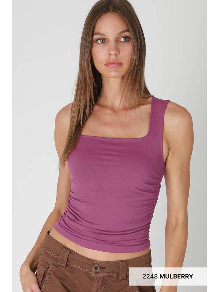 NIKIBIKI - Wholesale Tank Top - Women's - NS8408- Clean Line Square Shirred Top5