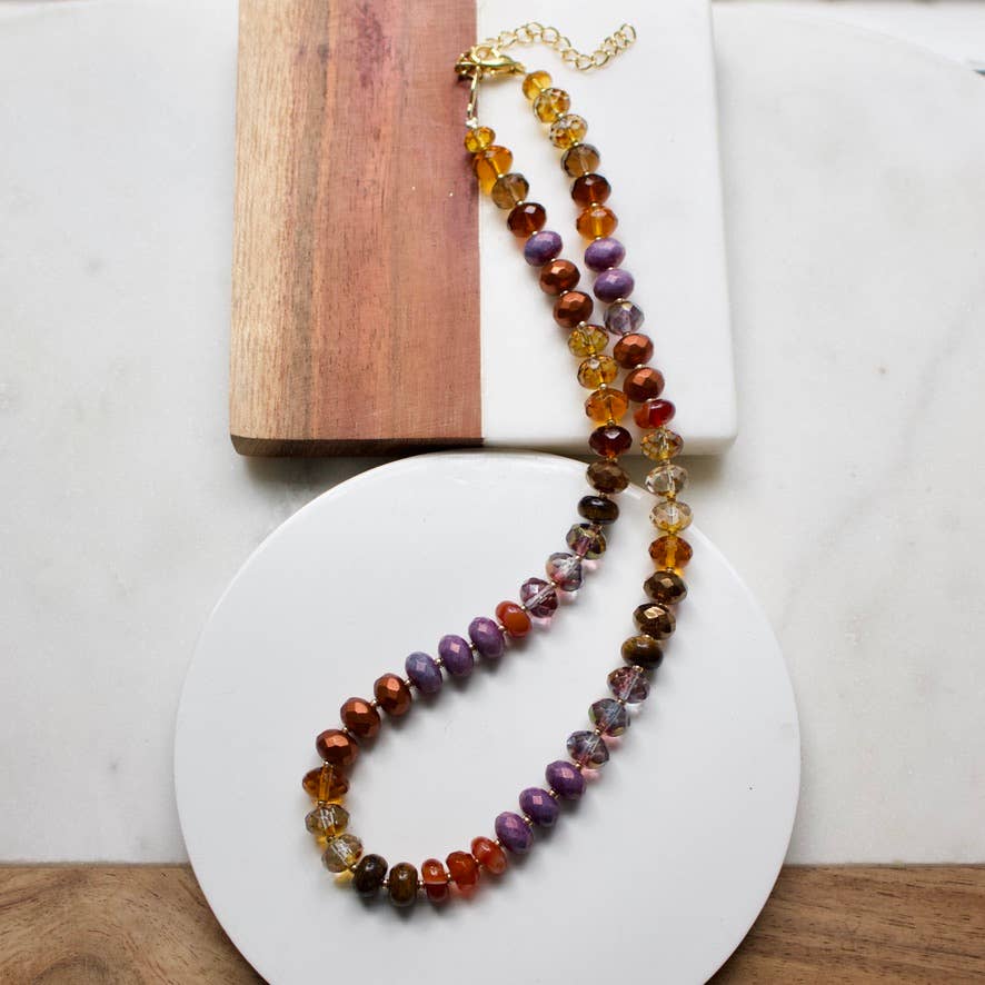 a.v. max – Colar com missangas/pérolas por atacado – Colar Gemma Medium Rondelle|16 Combinações de Pedras27