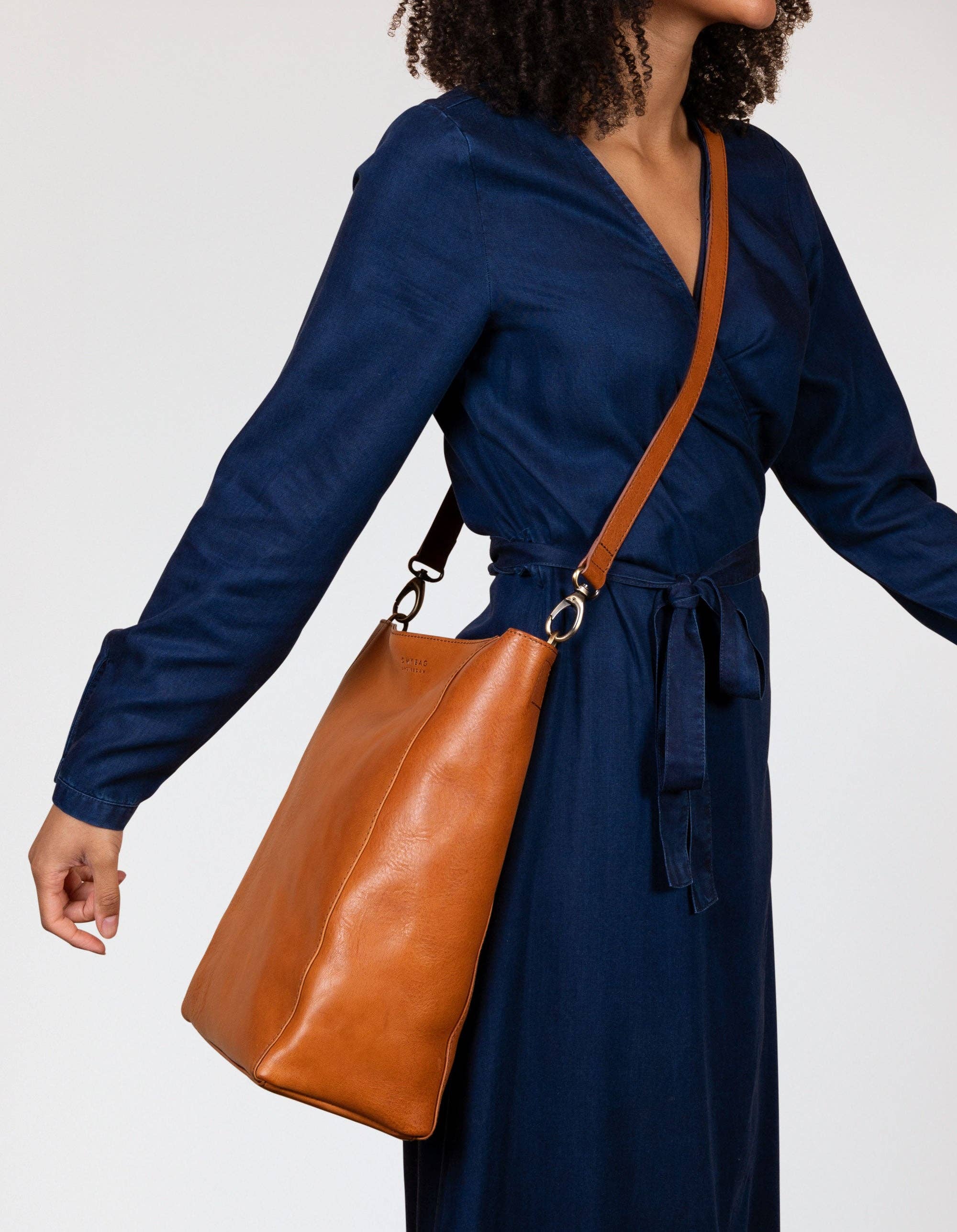 O My Bag - Wholesale Shoulder Bag - Women's - Sofia - Cognac Stromboli Leather6