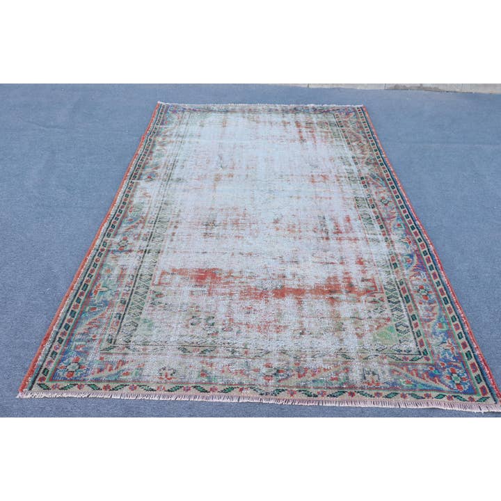 5,6x8,5 ft Turkse Tapijt, Vintage Groot Tapijt, Beige Groen Marokkaans Tapijt voor wholesale door The Loom Wholesale