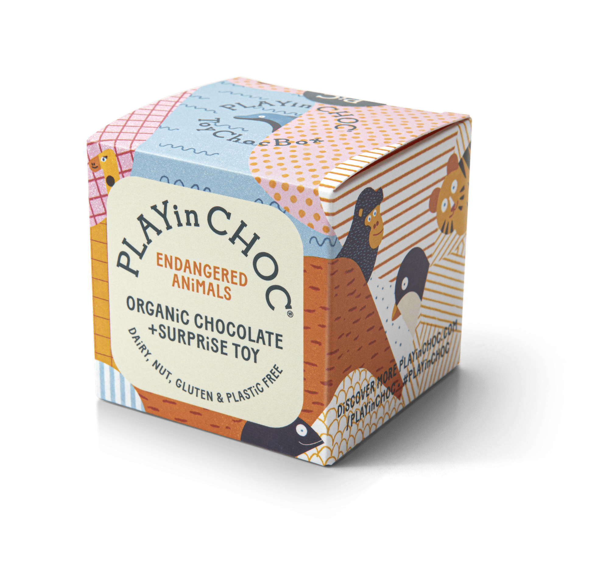 PLAYin CHOC - Wholesale Chocolate Box - ToyChoc Box® (x18) ENDANGERED ANiMALS1