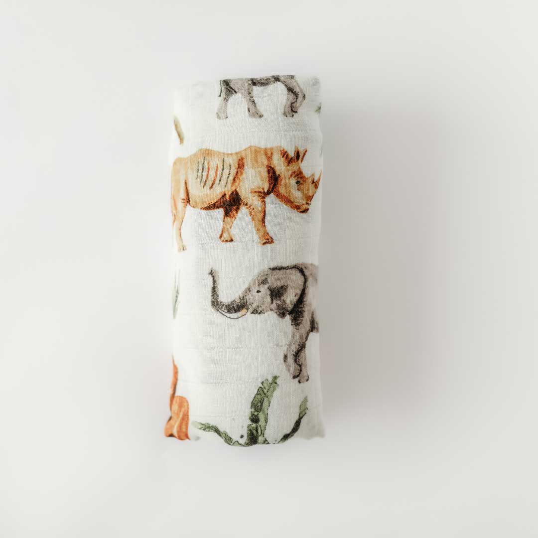 Dolly Lana - Wholesale Swaddle - Baby - Bamboo Muslin Swaddle - Safari4
