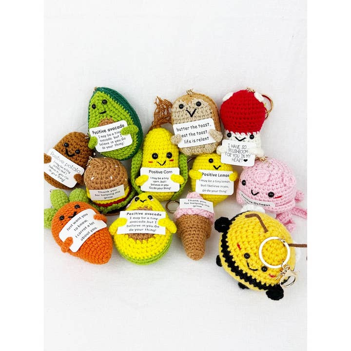 MIX COLOR Assorted Chrochet Animal Keychain for wholesale on Faire